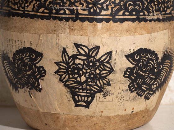 Antico contenitore cinese in cartapesta – Cina, circa 1900 – Oggetti decorativi, Paper, Rustic (photo 17 of 40)