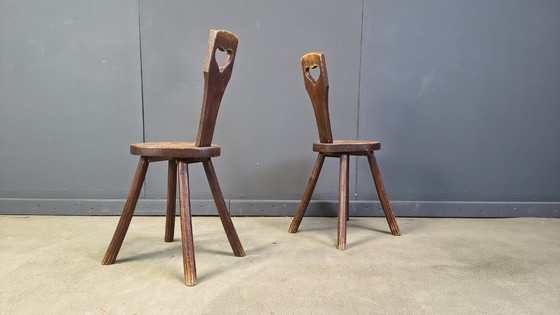 Image 1 of Vintage brutalist heart shaped chairs, 1960s