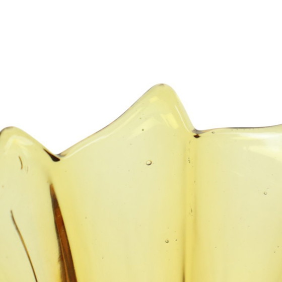 Image 1 of Vaso Art Déco in vetro pressato ambra