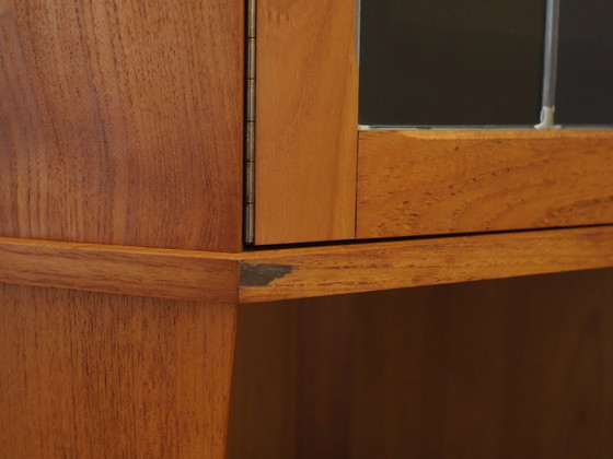 Danish Teak Corner Display Cabinet From The 1960s With Leaded Glass Doors – Wood (photo 10 of 15)