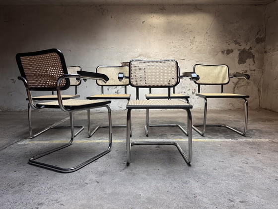 Image 1 of Vintage cesca stoelen Marcel Breuer Made in Italy  