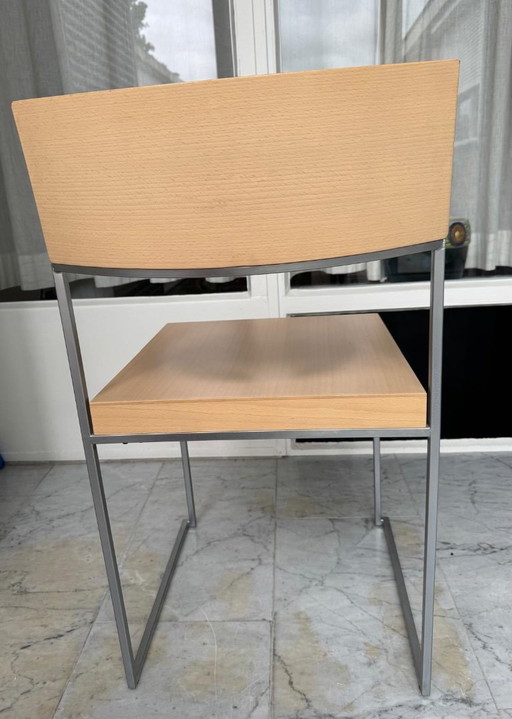 Lapalma Stoel Enzo Berti Beuken Cuba – eetkamerstoelen, Metal, Wood (photo 2 of 5)