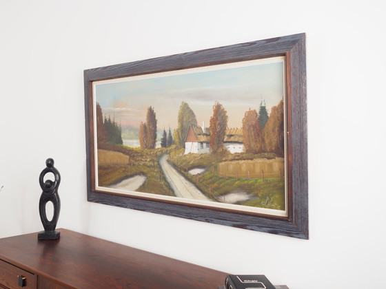 Image 1 of Gemälde "Das Bauernhaus an der Seite", skandinavisches Design, 1970er Jahre