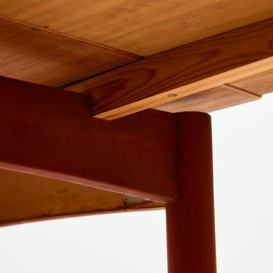 Image 1 of MK9976 Table de salle à manger restaurée en teck et chêne