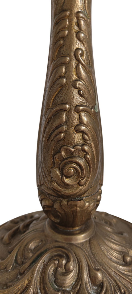 Image 1 of Chandelier antique Chandelier en laiton Floral 27cm