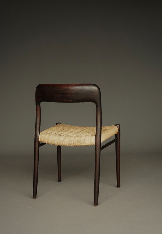 Image 1 of Model 75 Chairs in Beech by Niels Otto Møller for J.L. Moller, 1960s, Set of 6