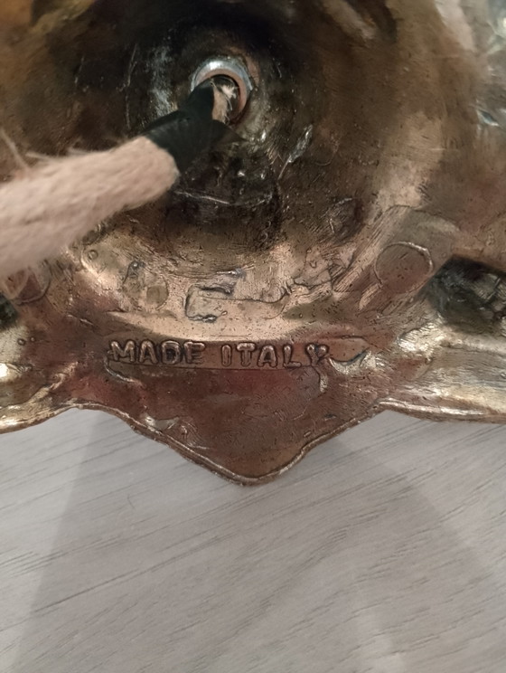 Image 1 of Pair of Italian gilt bronze dolphin lamps, Baroque style, restored Empire style