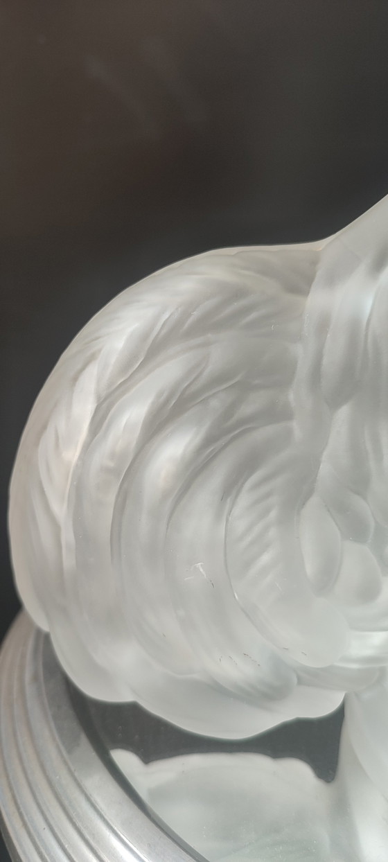 Image 1 of Zoomorphe Karaffe (28 cm) aus mattiertem italienischem Glas - 1970er Jahre