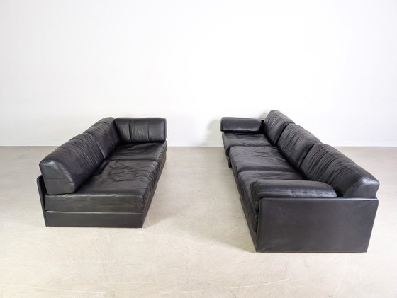 Image 1 of De Sede DS 76/78 Modular Sofa Corner Sofa Design Corner Couch Leather Black