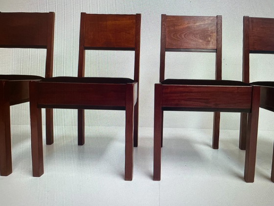 Image 1 of Stuhlset für den Speisesaal der Schule in Den Haag, entworfen von Muntendam für Lov, 1920er Jahre