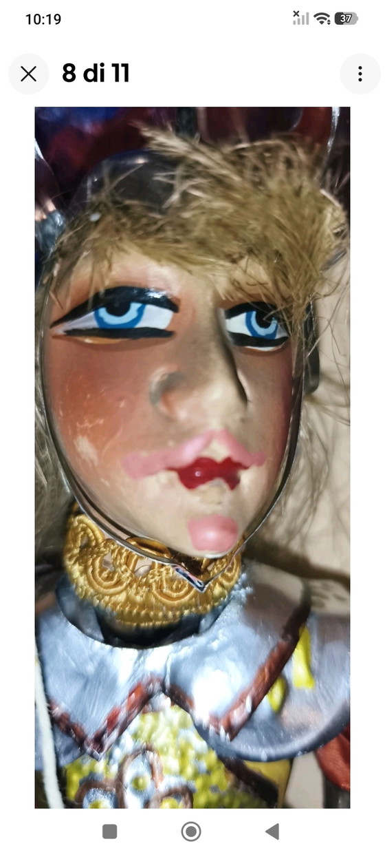 Antique Sicilian Pupo 40cm Hand Decorated. – Decorative Objects, Metal, Textile (photo 8 of 11)