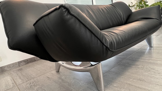 Image 1 of Leolux Tango 3-Sitzer-Sofa in schwarzem Leder