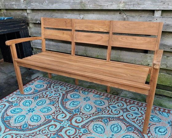 Image 1 of Banc de jardin en teck 150 cm, 3 personnes