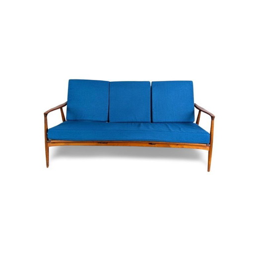 Divano originale Mid-Century in teak vintage, design danese del 1960 MCM