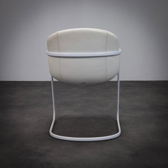 Image 1 of Set di 4 sedie da pranzo in pelle disegnate da Gastone Rinaldi per Thema, Italia, anni '70.