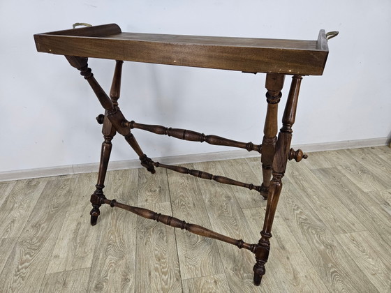 Eclectische Bijzettafel met Afneembaar Dienblad, 19e eeuw (photo 3 of 16)