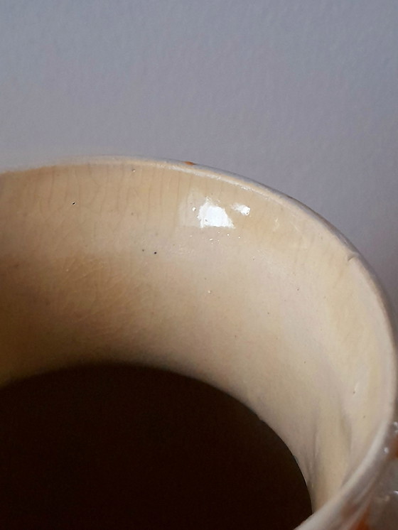 Image 1 of Pichet ancien en céramique émaillée 