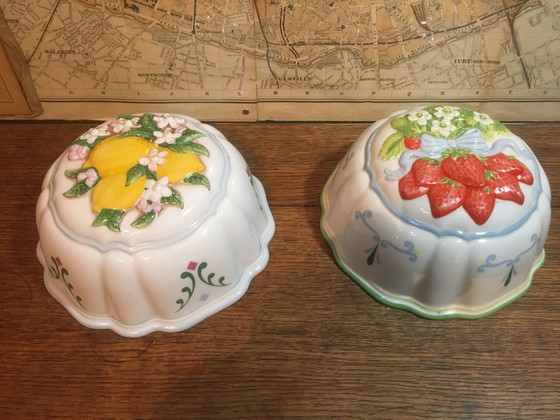 Dekorative Puddingform – Aufbewahrungsschrank, Porzellan, Vintage (photo 8 of 8)