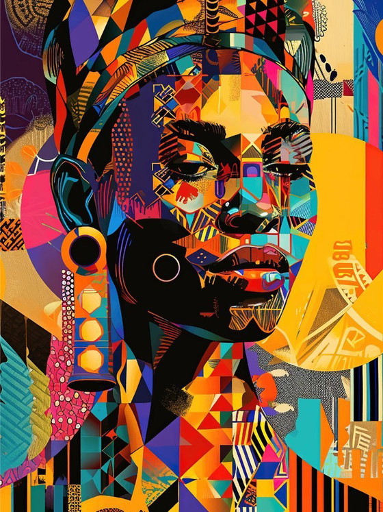 Ana Maria - Donna afro - Litografia d'artista – Litografie e stampe, Canvas (photo 3 of 16)