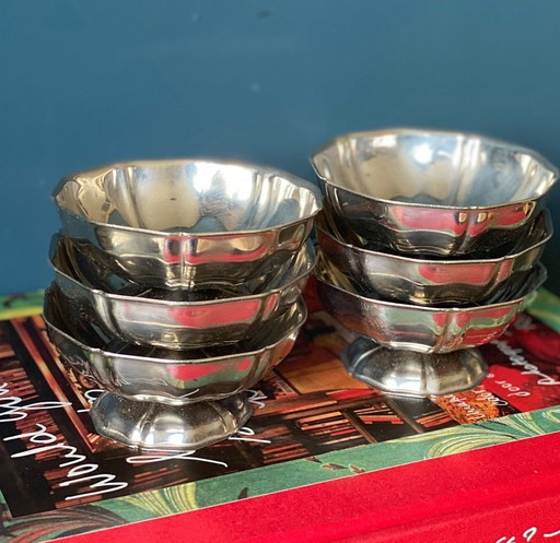 Set of 6 vintage butterfly dessert cups