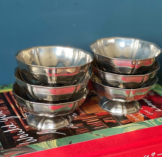 Image 1 of Set of 6 vintage butterfly dessert cups