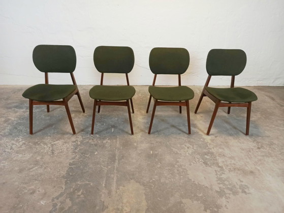 4 x sedie da pranzo mid-century – Tessile, Legno (photo 4 of 15)