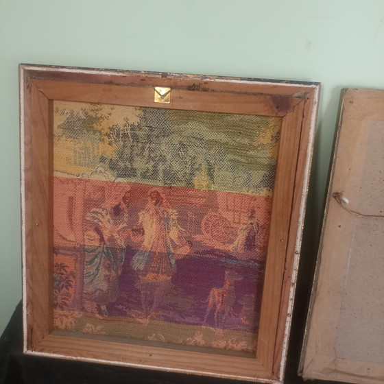 Magnifique triptyque complet de panneaux muraux vintage Gobelins (F. Boucher) – Ensemble de 3 (photo 7 of 7)