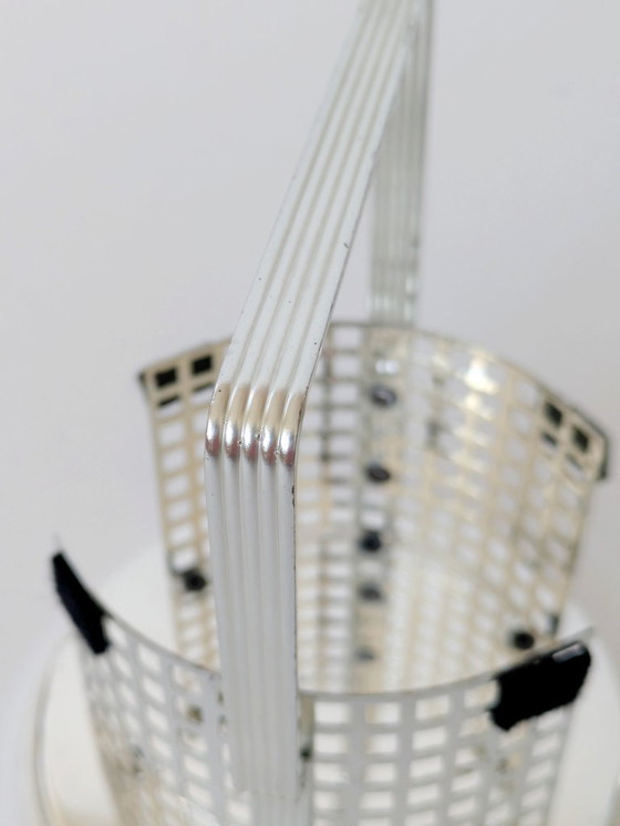 Image 1 of Sottobicchieri vintage in cristallo al piombo Hofbauer, portaoggetti in argento Art Déco, set da 6