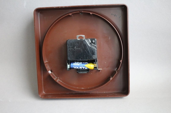 Image 1 of Krups clock no. 18732 kitchen clock wall clock brown square vintage Space Age 60s/70s