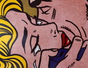 Roy Lichtenstein: "Beso V, 1964". Póster de la exposición de Roy Lichtenstein. En excelente estado.