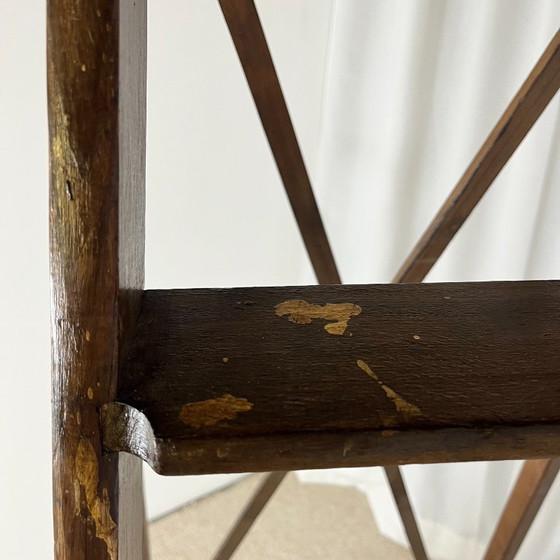 Große, patinierte Malerleiter aus Holz, 20. Jahrhundert. – Dekorative Objekte, Wood (photo 5 of 12)