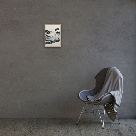 Image 1 of Ink on natural paper, framed. 30x21cm