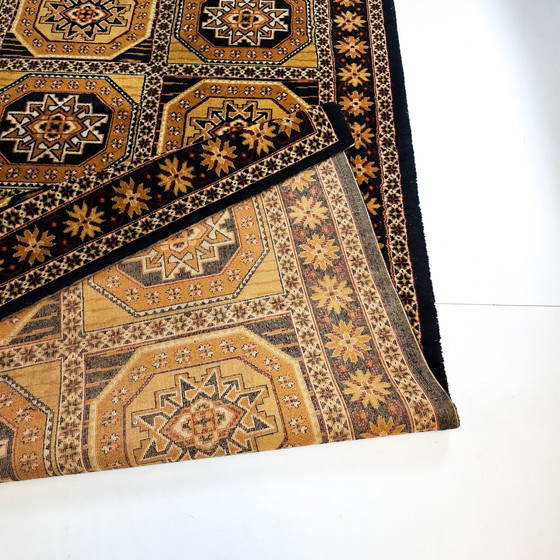 Image 1 of Tapis vintage 244x337 années 70 Bokhara jaune/marron