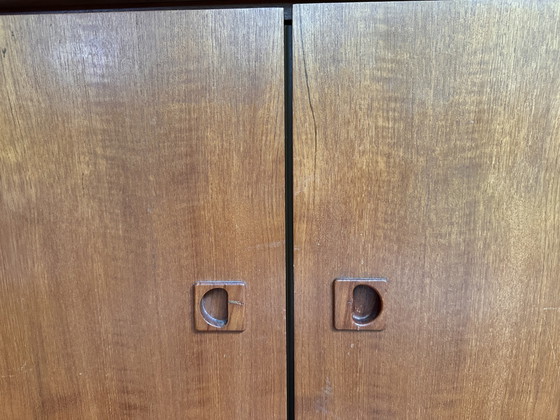 Image 1 of Vintage cabinet from the 1950s/60s, teak veneer, Scandinavian style
