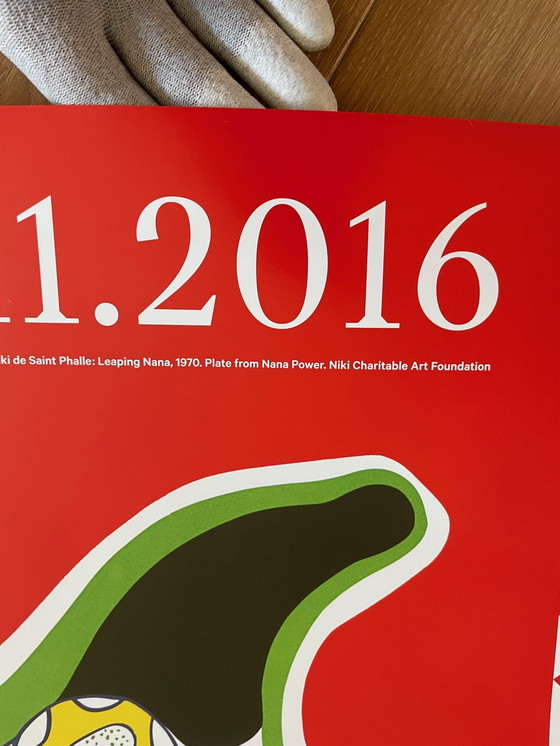 Image 1 of Niki de Saint Phalle (1930-2002), Leaping Nana, Manifesto della mostra 2016