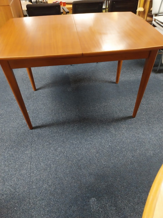 Image 1 of 1 x teak extendable dining table in the style of Van Teeffelen 1960s