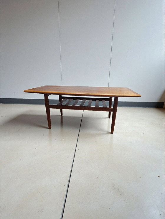 Image 1 of Mid Century Grete Jalk Teak Couchtisch Sofatisch Tisch 1960er