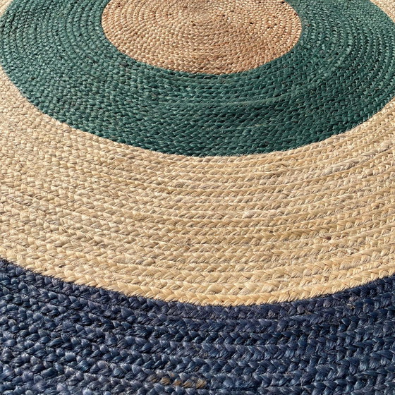 Image 1 of Brinker Carpets Jute Dart Teal Teppich - Ø200