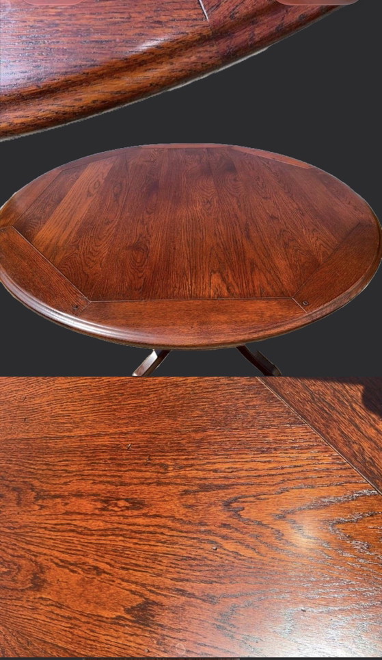 Image 1 of Cherry wood Art Nouveau dining table 130cm