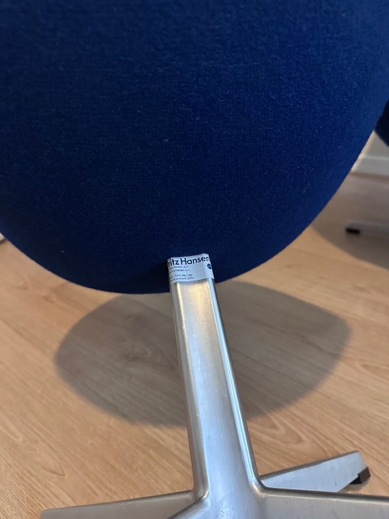 Image 1 of Fritz Hansen egg chair including footstool