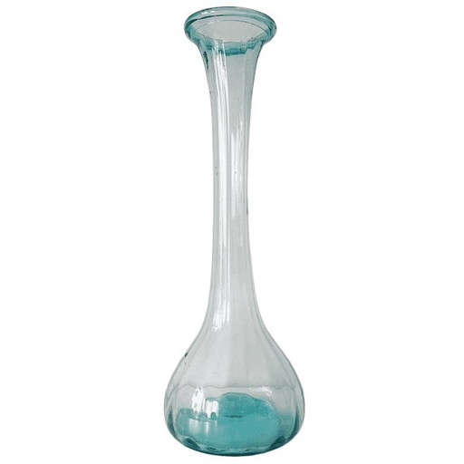 Vaso vintage XL fatto a mano in Cristal Artesanal, in vetro riciclato blu colombiano, anni '50