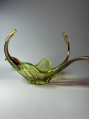 Grande centrotavola in vetro di Murano all'uranio di Seguso, Italia, anni '50-'60 — 50 cm