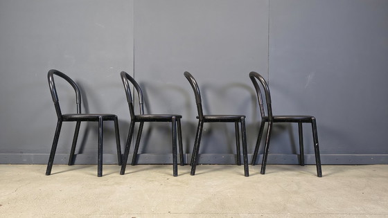 Image 1 of Postmodern italian dining chairs set of 4 - 1980s