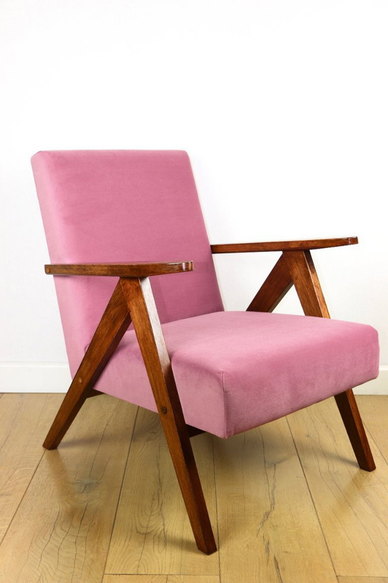 Image 1 of Vintage fauteuil B-310 VAR roze Jade structureel jaren 70 - 2 stuks beschikbaar