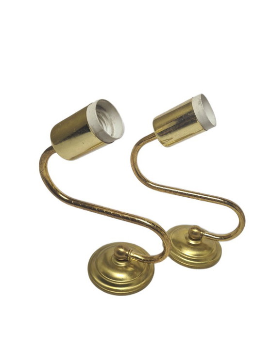 Art Deco Wall Lamp, Poland, 1950s, Set of 2 – Wall lights, Brass (photo 3 of 7)