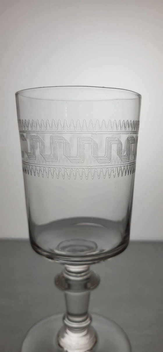 6 water/wine glasses, 19th century – Glass & Decanter, Crystal (photo 5 of 8)