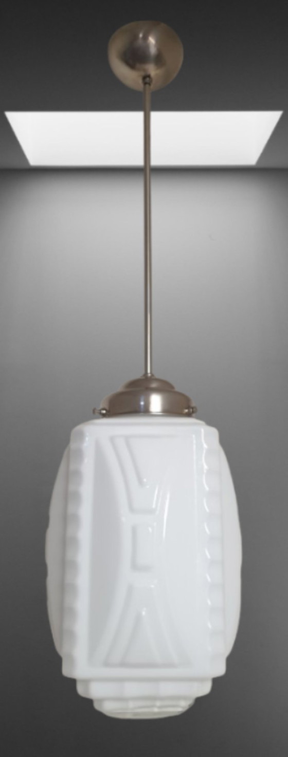 Image 1 of Art Deco hanglamp opaline glas 