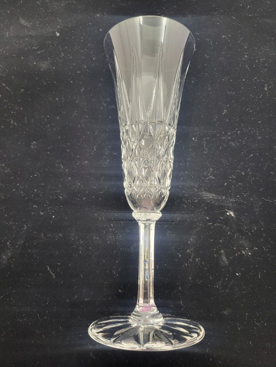 Image 1 of Set of Saint Louis Tarn pattern crystal glasses, France, 1950