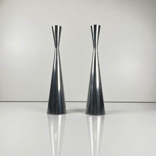 Steel Candle Holder Duo by Erika Pekkari
