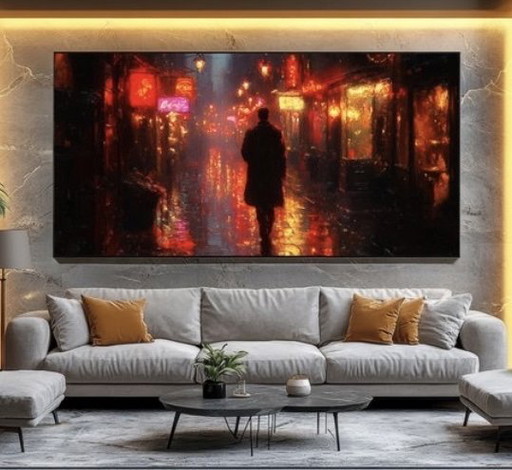 Obra de arte NEON NIGHT WANDERER XXL